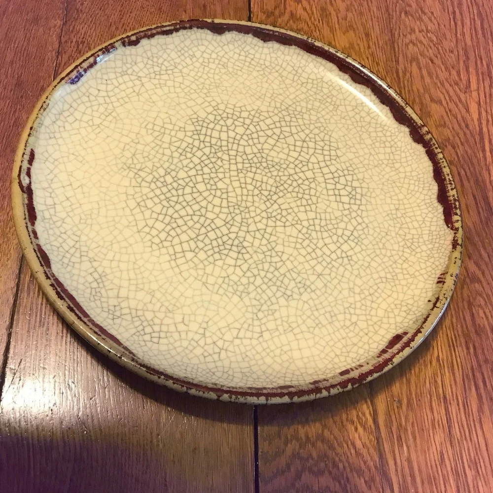 Vintage Pier 1 Crackle collection charger/plate